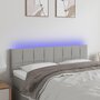 Voir la diapositive 1 : VIDAXL Tete de lit a LED Gris clair 144x5x78/88 cm Tissu
