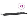 Voir la diapositive 5 : VIDAXL Coussins de banc jardin lot de 2 noir 180x50x7 cm tissu Oxford
