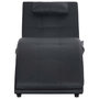 Voir la diapositive 5 : VIDAXL Chaise longue de massage avec oreiller Noir Similicuir