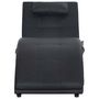 Voir la diapositive 5 : VIDAXL Chaise longue de massage avec oreiller Noir Similicuir