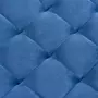 VIDAXL Banc 97 cm Bleu Tissu de velours et acier inoxydable
