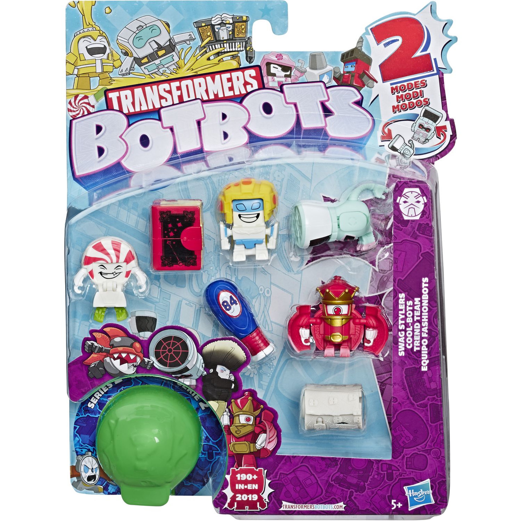 Voir la diapositive 1 : HASBRO Pack 8 figurines Transformers botbots 1
