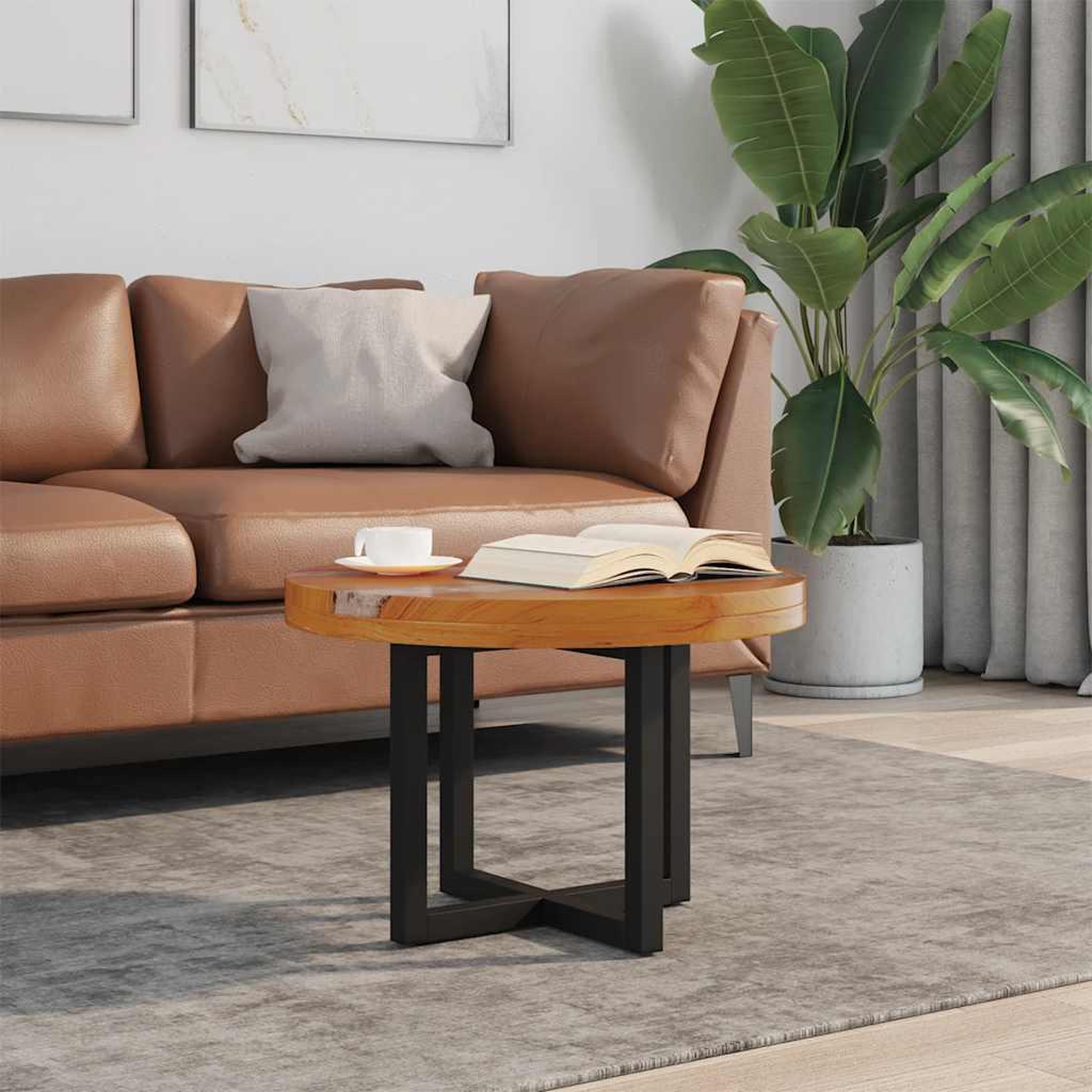 Voir la diapositive 1 : VIDAXL Table basse Teck Resine 60 cm