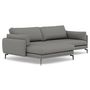 Voir la diapositive 2 : LISA DESIGN Carlos - canapé d'angle gauche 4 places ultra moelleux en tissu texturé