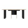Voir la diapositive 4 : DIAGONE Table console extensible - DIAGONE - EXIT - Chene clair / Noir - Jusqu'a 14 couverts - 160/295 x 80 x 77 cm