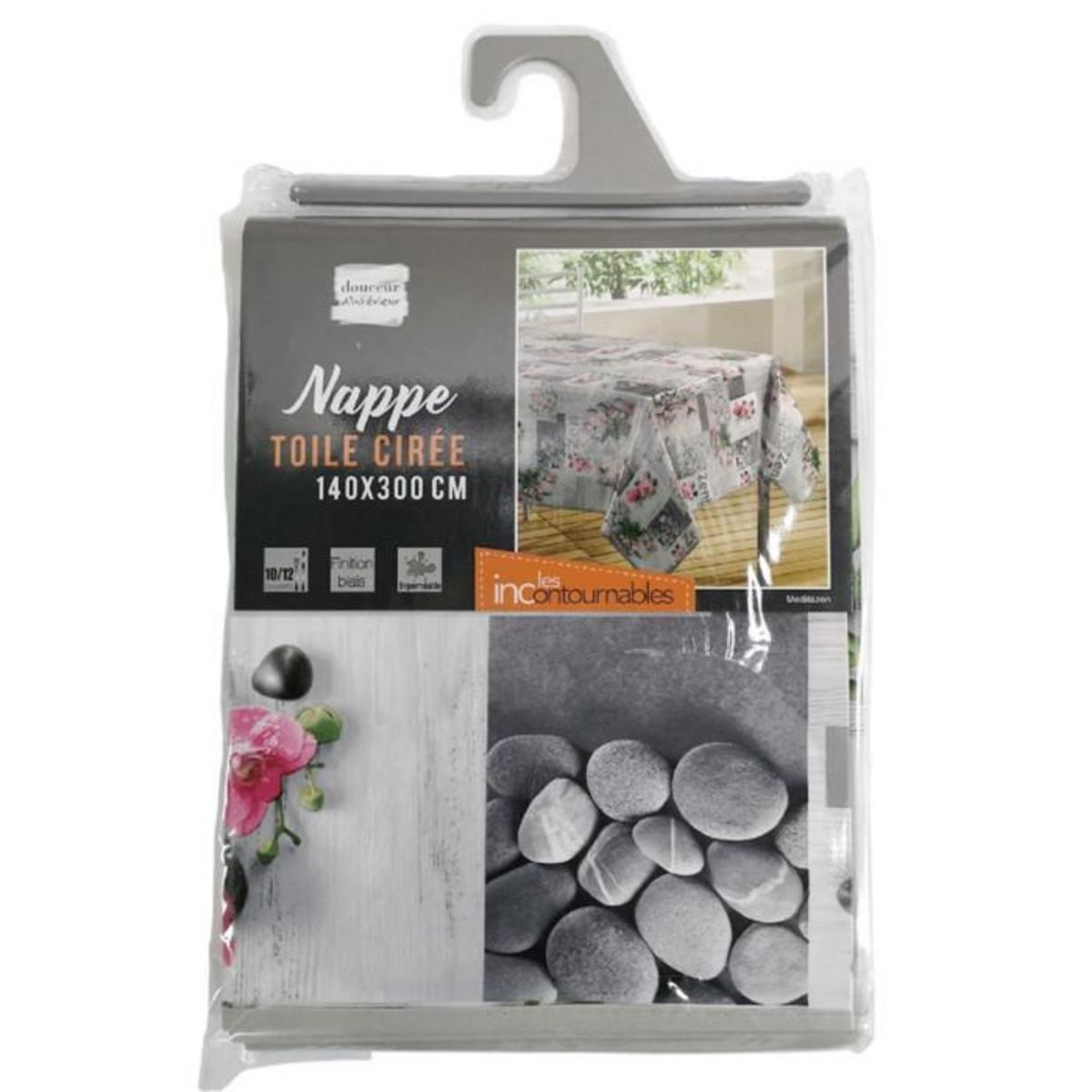 Paris Prix Nappe Toile Cirée  Meditazen  140x300cm Gris