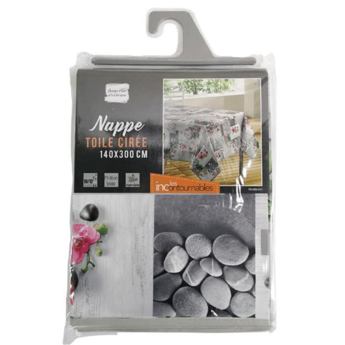 Paris Prix Nappe Toile Cirée  Meditazen  140x300cm Gris