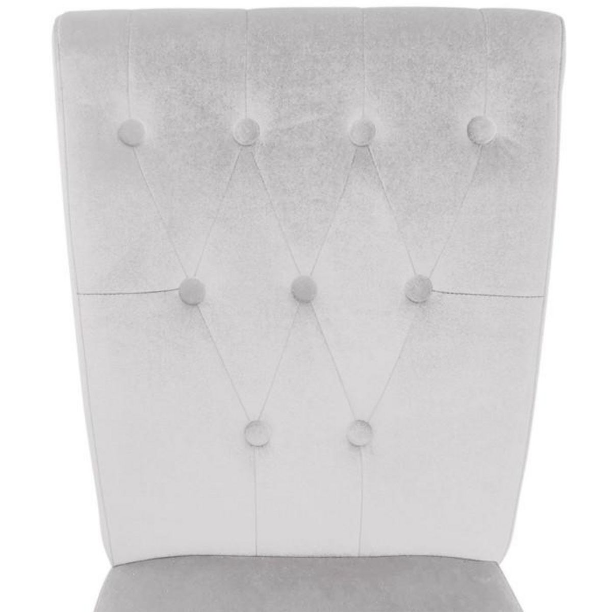 Paris Prix Lot de 2 Chaises Design Velours  Lucky  106cm Gris