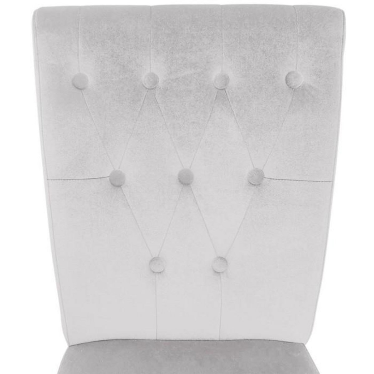 Paris Prix Lot de 2 Chaises Design Velours  Lucky  106cm Gris