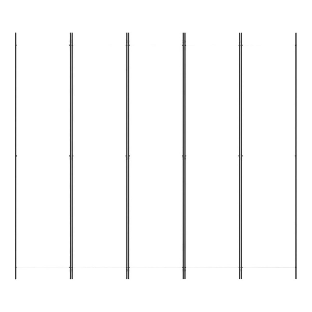 VIDAXL Cloison de separation 5 panneaux Blanc 250x220 cm Tissu