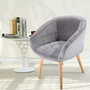 Voir la diapositive 3 : Paris Prix Fauteuil Scandinave en Tissu  Thad  67cm Gris
