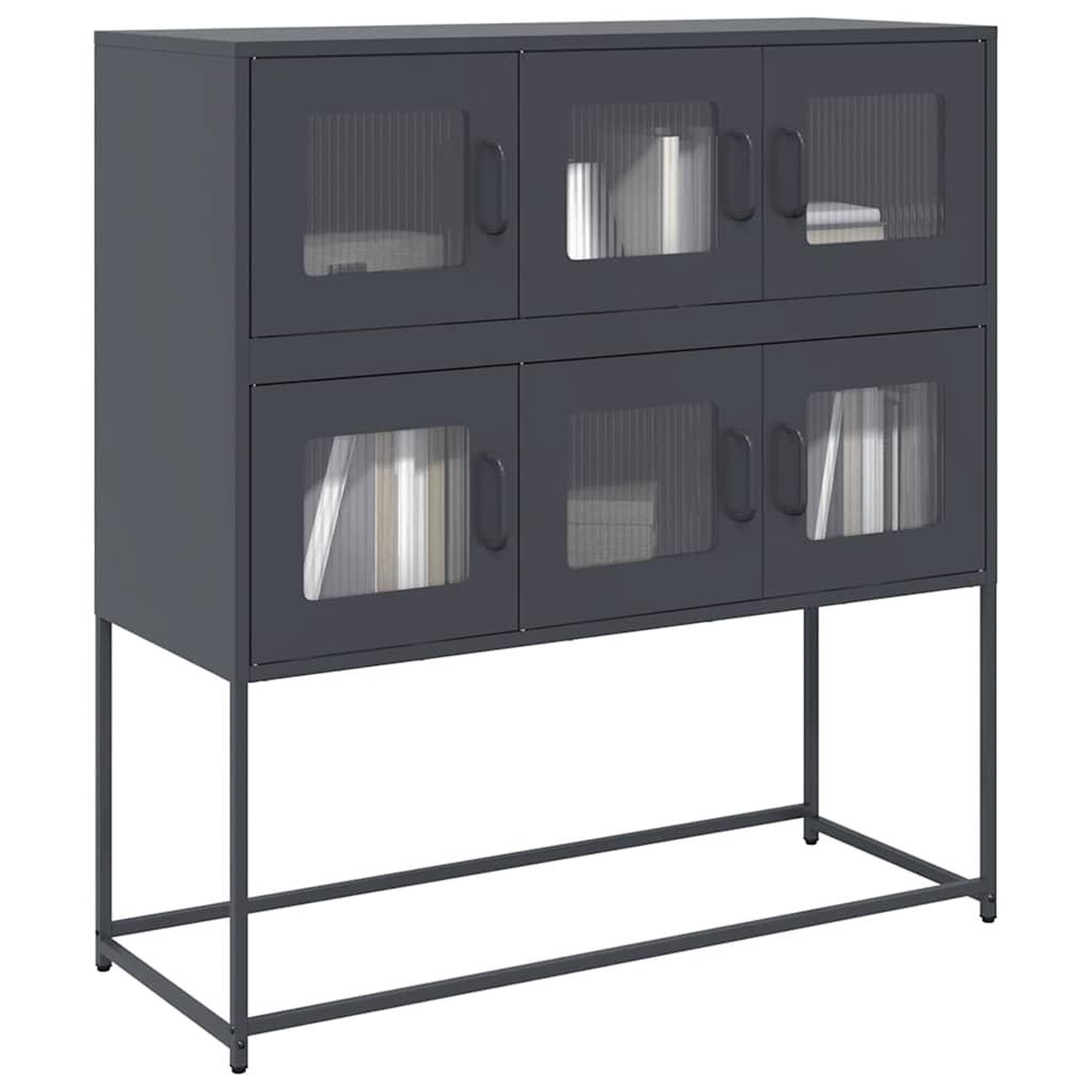 VIDAXL Buffet anthracite 100,5x39x107 cm acier lamine a froid