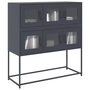 Voir la diapositive 1 : VIDAXL Buffet anthracite 100,5x39x107 cm acier lamine a froid