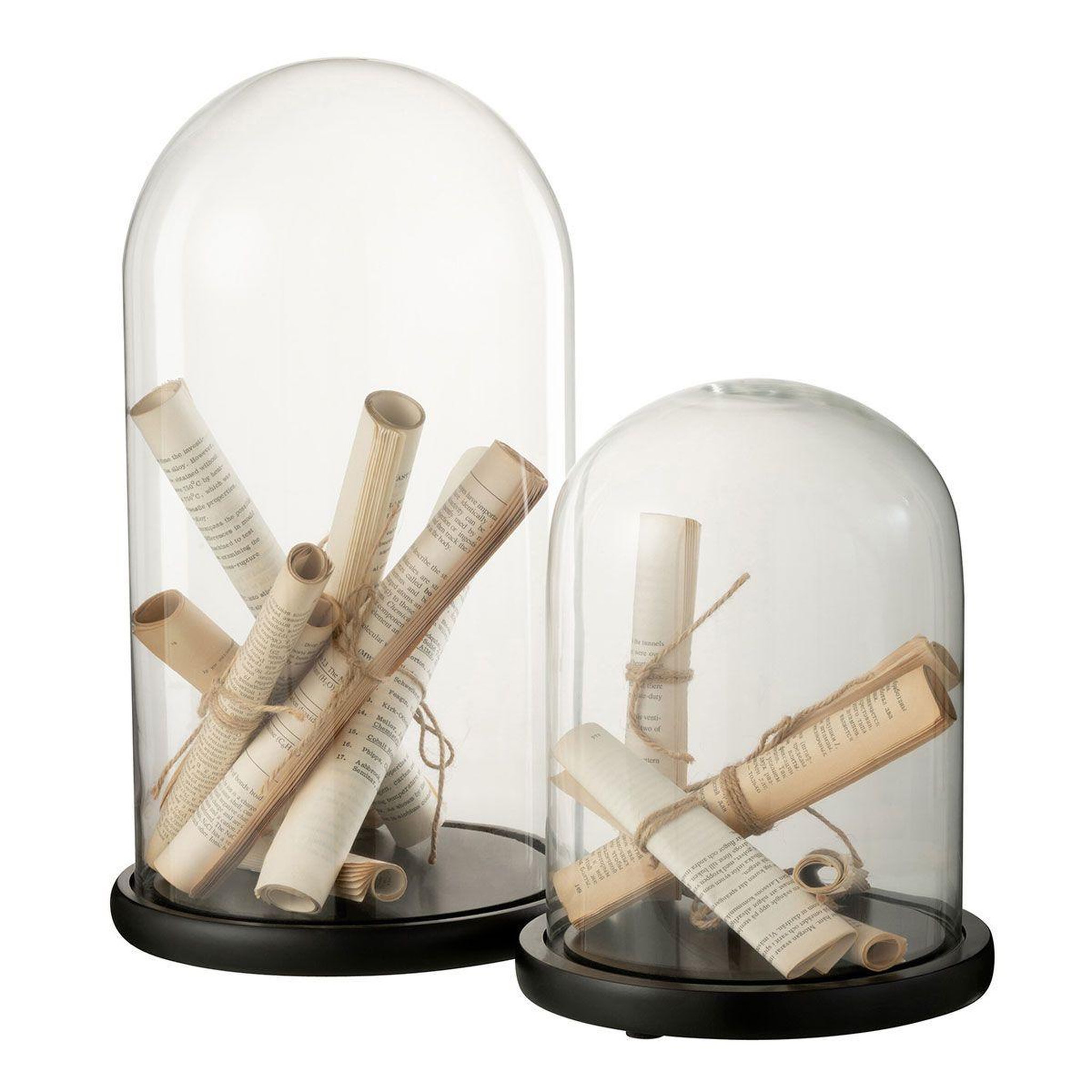 Voir la diapositive 2 : J-LINE Cloche décorative design  parchemin  44cm beige