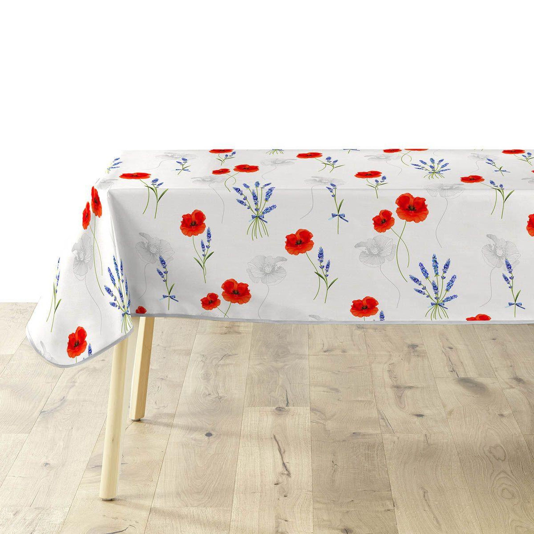Douceur d'Intérieur Nappe imprimé  sisteron  140x240cm blanc