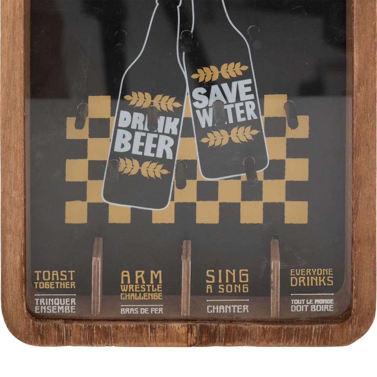 ATMOSPHERA Décapsuleur mural en bois - Noir