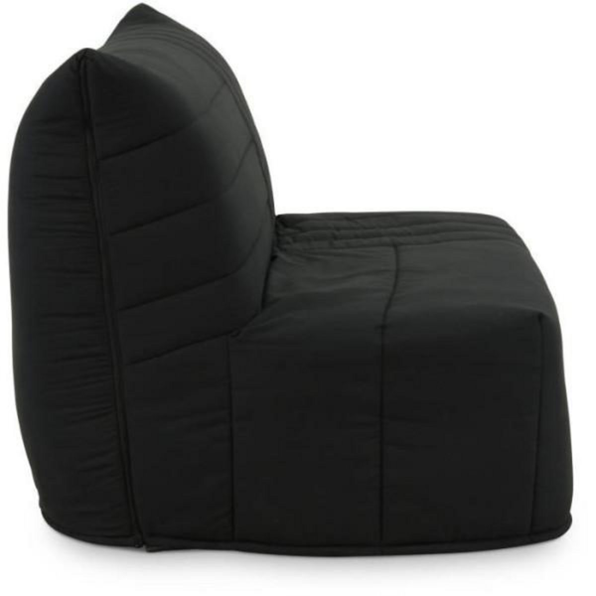 MARKET24 Banquette BZ - 2 places - Tissu Anthracite - 143 x 106 x 92 cm - Matelas BULTEX - BECCI