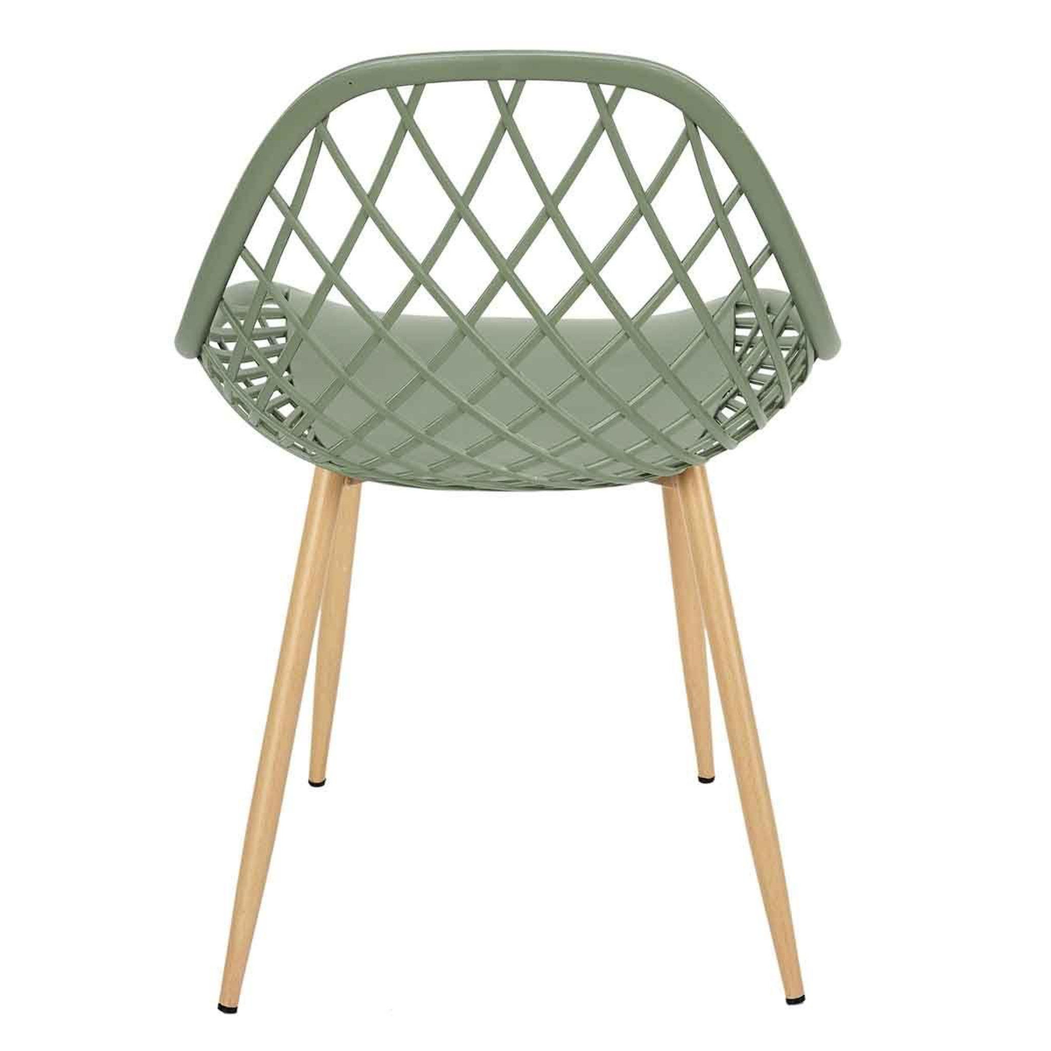 Voir la diapositive 5 : The Home Deco Factory Lot de 4 chaises design  malaga  80cm vert