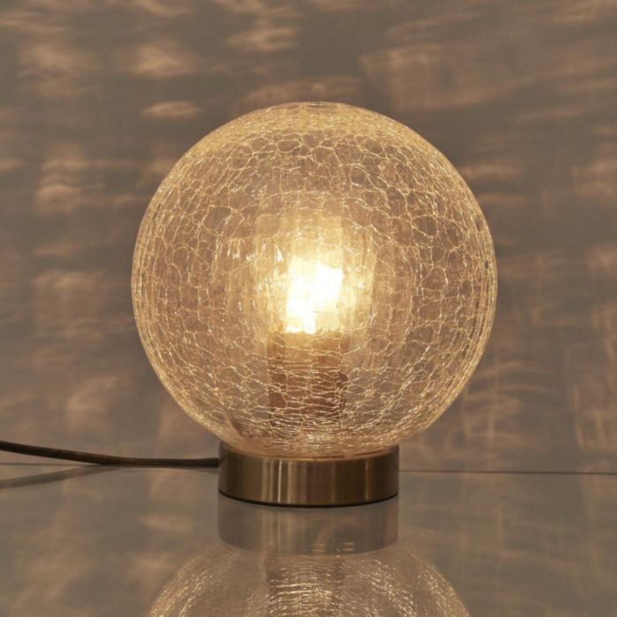 Paris Prix Lampe à Poser Boule  Lounge  22cm Transparent