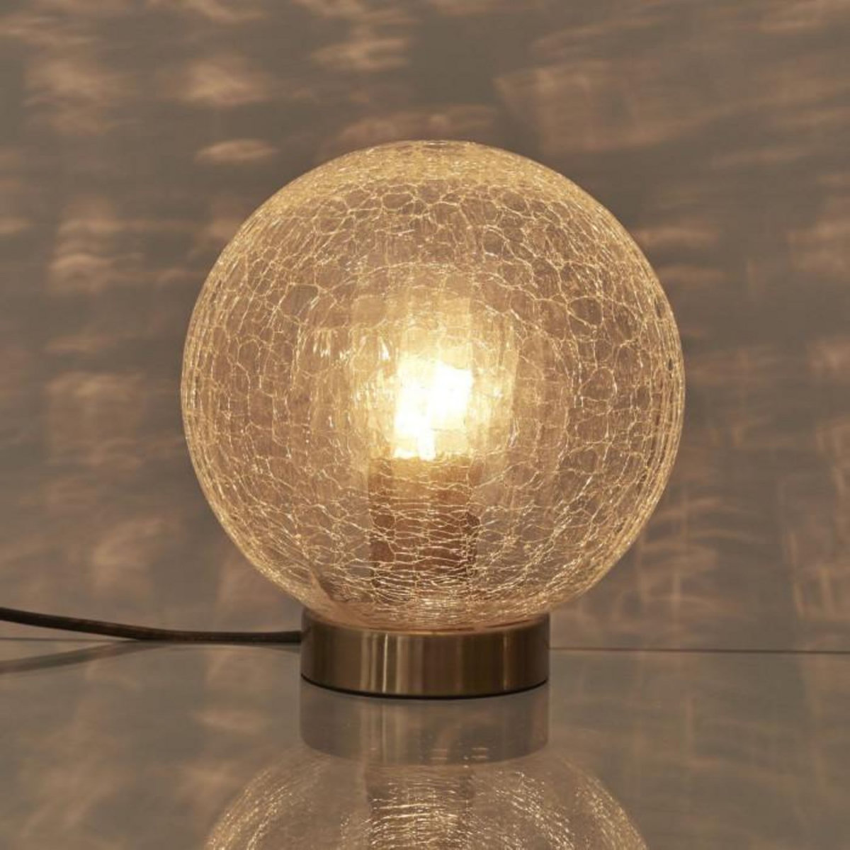 Paris Prix Lampe à Poser Boule  Lounge  22cm Transparent