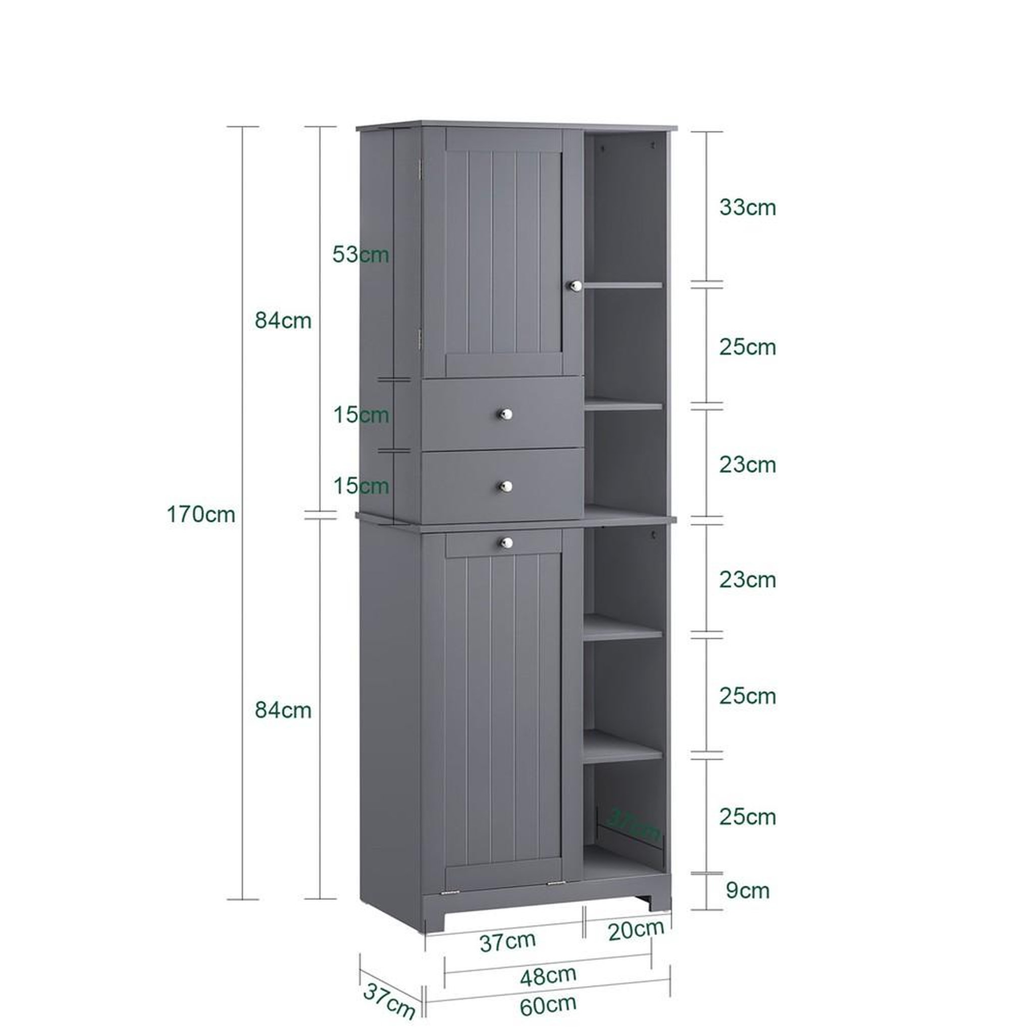 Voir la diapositive 3 : SOBUY SoBuy - Colonne De Salle De Bain à 3 tiroirs - Nordique - BZR104