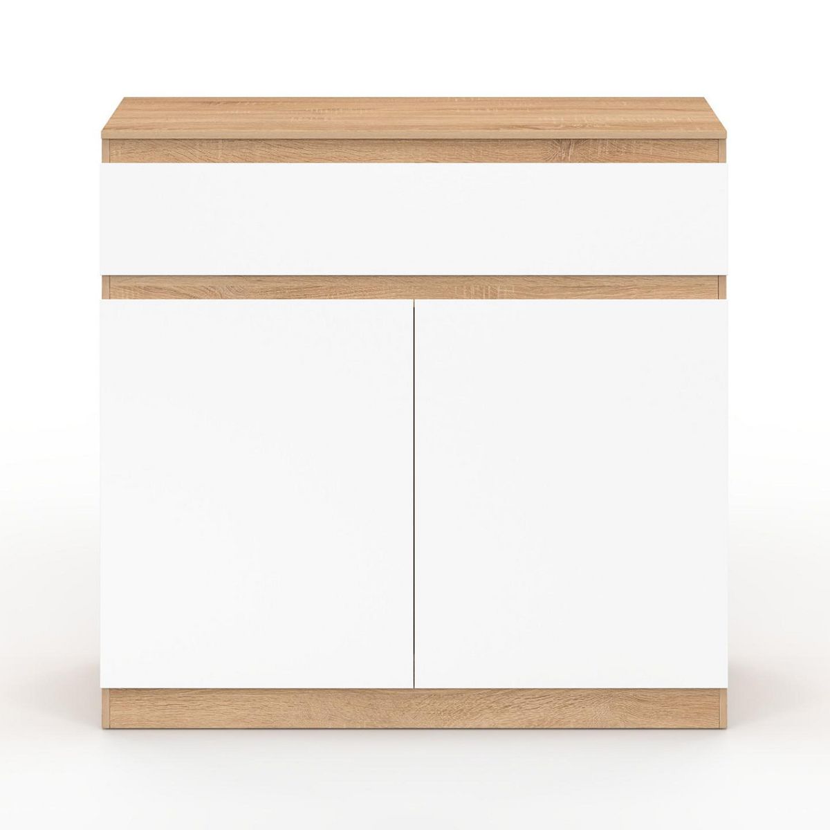 ID MARKET Armoire à chaussures 12 paires TOMI 2 portes et 1 tiroir