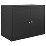 Voir la diapositive 2 : VIDAXL Armoire de rangement jardin Noir 100x55,5x80 cm Resine tressee