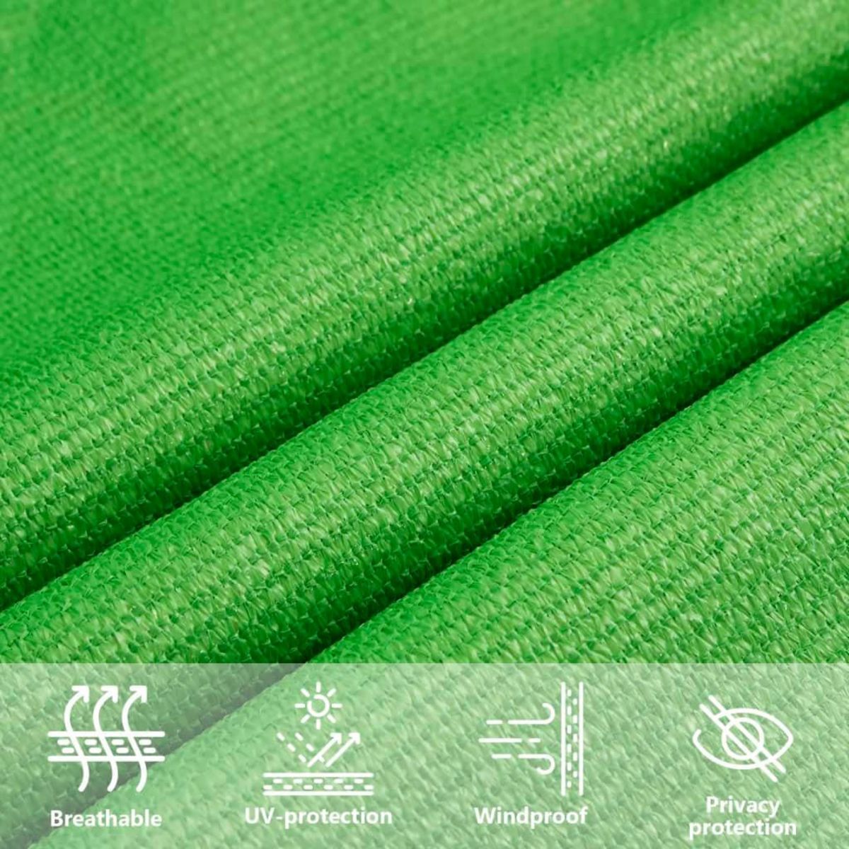 VIDAXL Voile d'ombrage 160 g/m^2 Vert clair 4,5x4,5x4,5 m PEHD