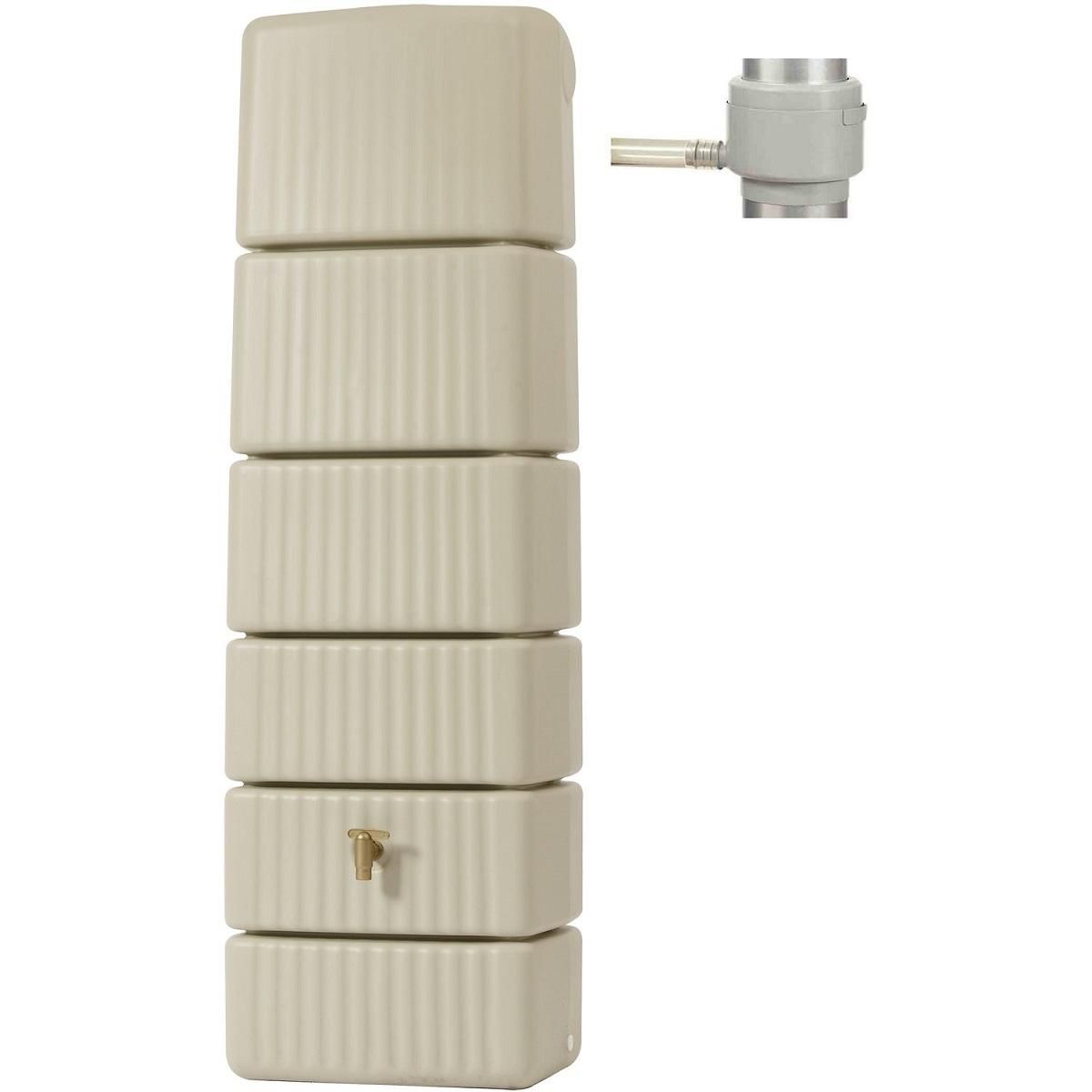 GARANTIA Kit Cuve Murale Slim 330 L Sable avec Collecteur Eco Gris