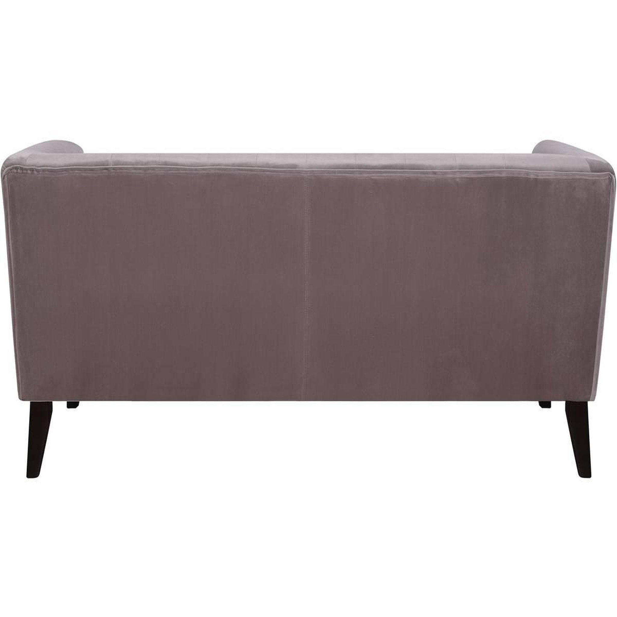 Voir la diapositive 4 : Habitat et Jardin Canapé droit fixe en velours  vanessa  - 3 places - gris clair