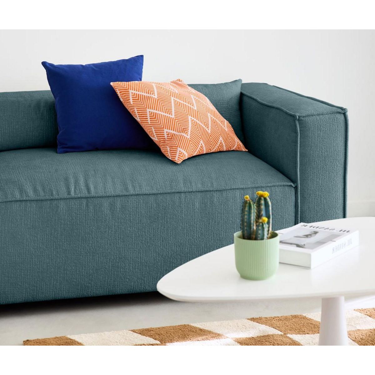 LISA DESIGN Ela - canapé d'angle gauche 4 places - en tissu velours relief