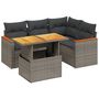 Voir la diapositive 2 : VIDAXL Salon de jardin 5 pcs avec coussins gris resine tressee