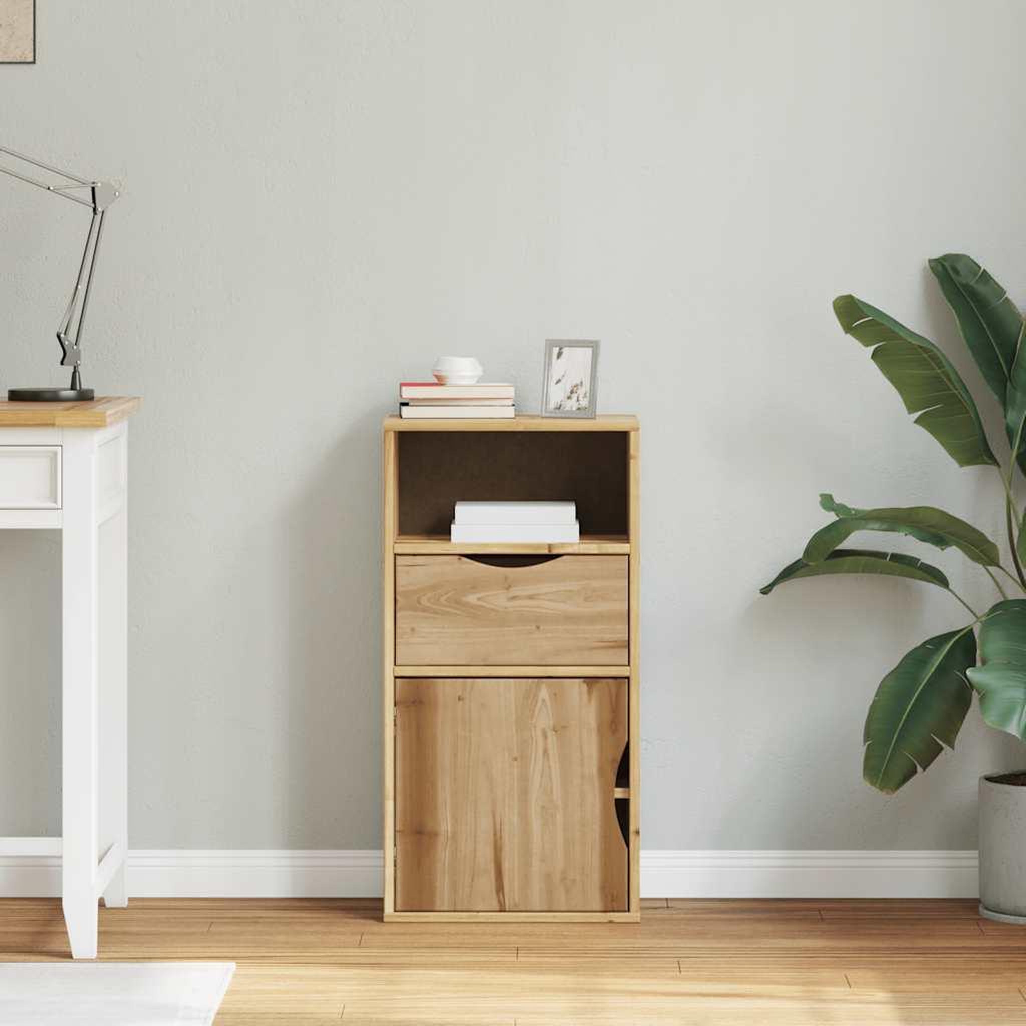 Voir la diapositive 3 : VIDAXL Armoire laterale avec tiroir ODDA 40x24x79 cm bois massif pin