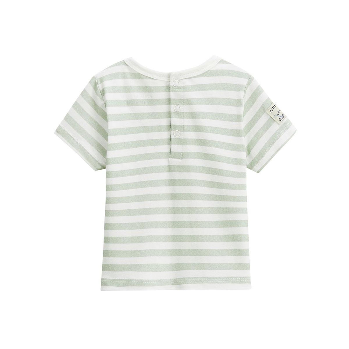 Petit Béguin Ensemble salopette bébé en éponge et t-shirt Crocro rigolo