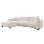 Voir la diapositive 6 : BEST MOBILIER Rosalie - canapé d'angle réversible 4 places convertible avec coffre en velours texturé