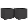 Voir la diapositive 2 : VIDAXL Jardinieres 2 pcs noir 42x40x39 cm acier