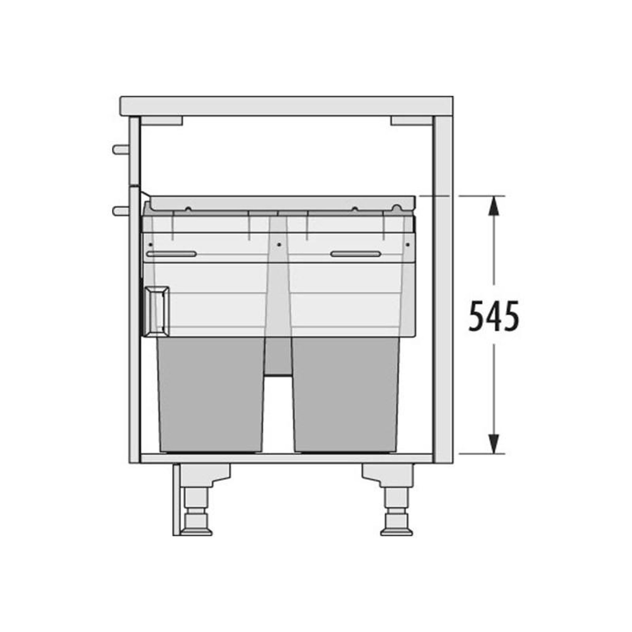 Voir la diapositive 5 : HAILO Poubelle de cuisine tri sélectif 4 bacs encastrable 90l (38+38+12+2.5) hailo euro cargo