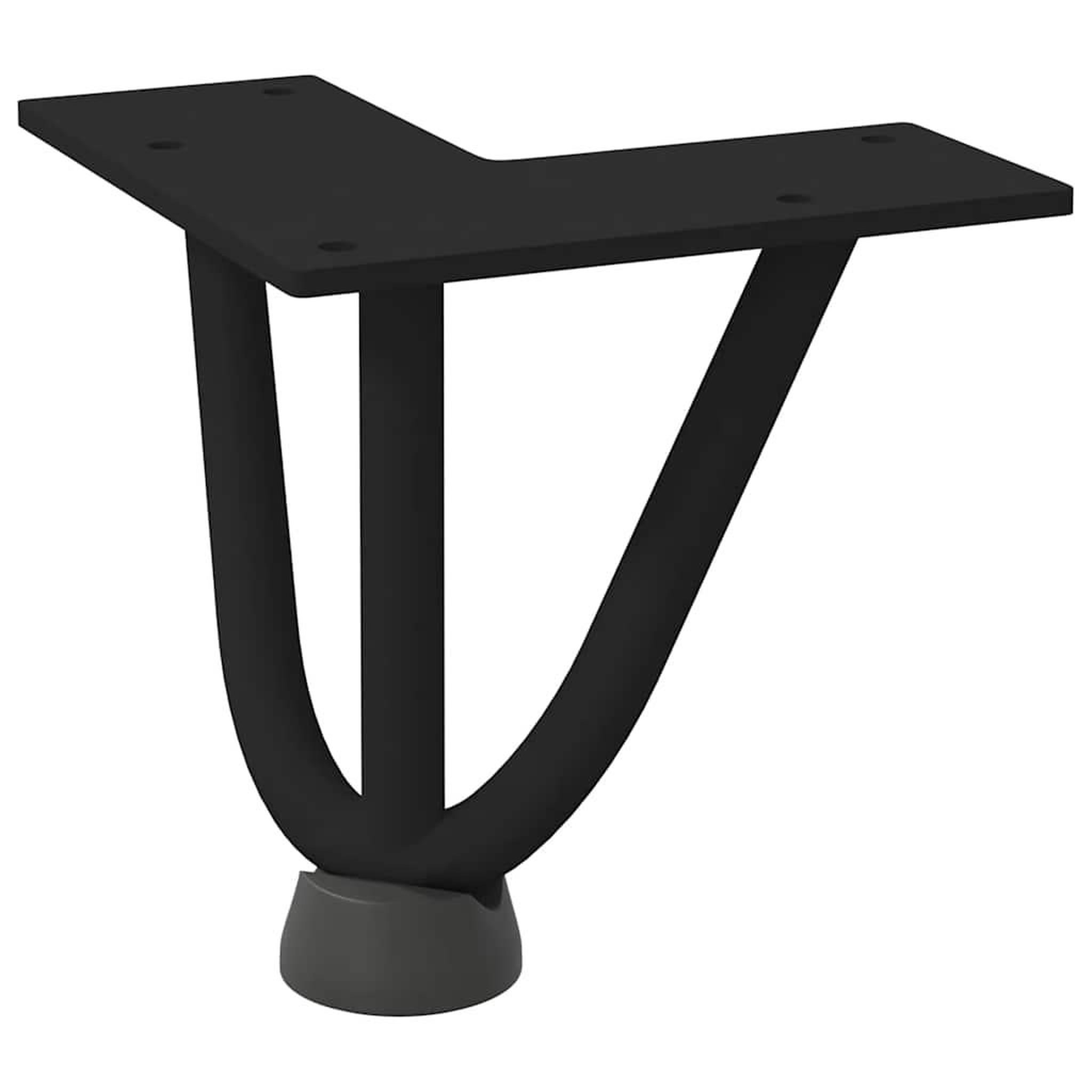 Voir la diapositive 4 : VIDAXL Pieds de table en forme d'epingle a cheveux 10 cm acier massif