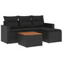 Voir la diapositive 2 : VIDAXL Salon de jardin 5 pcs avec coussins noir resine tressee