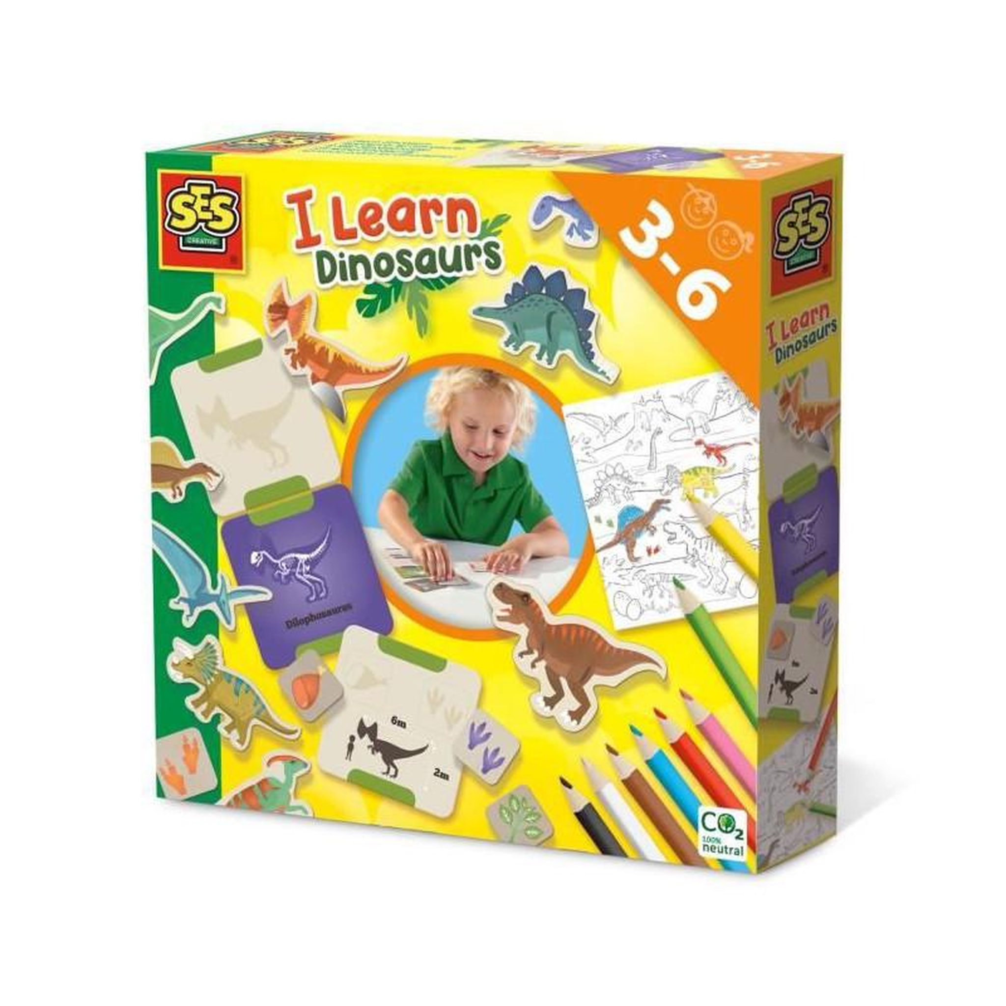 Voir la diapositive 2 : SES Creative J'apprends les dinosaures - Jeu créatif - SES - A partir de 3 ans