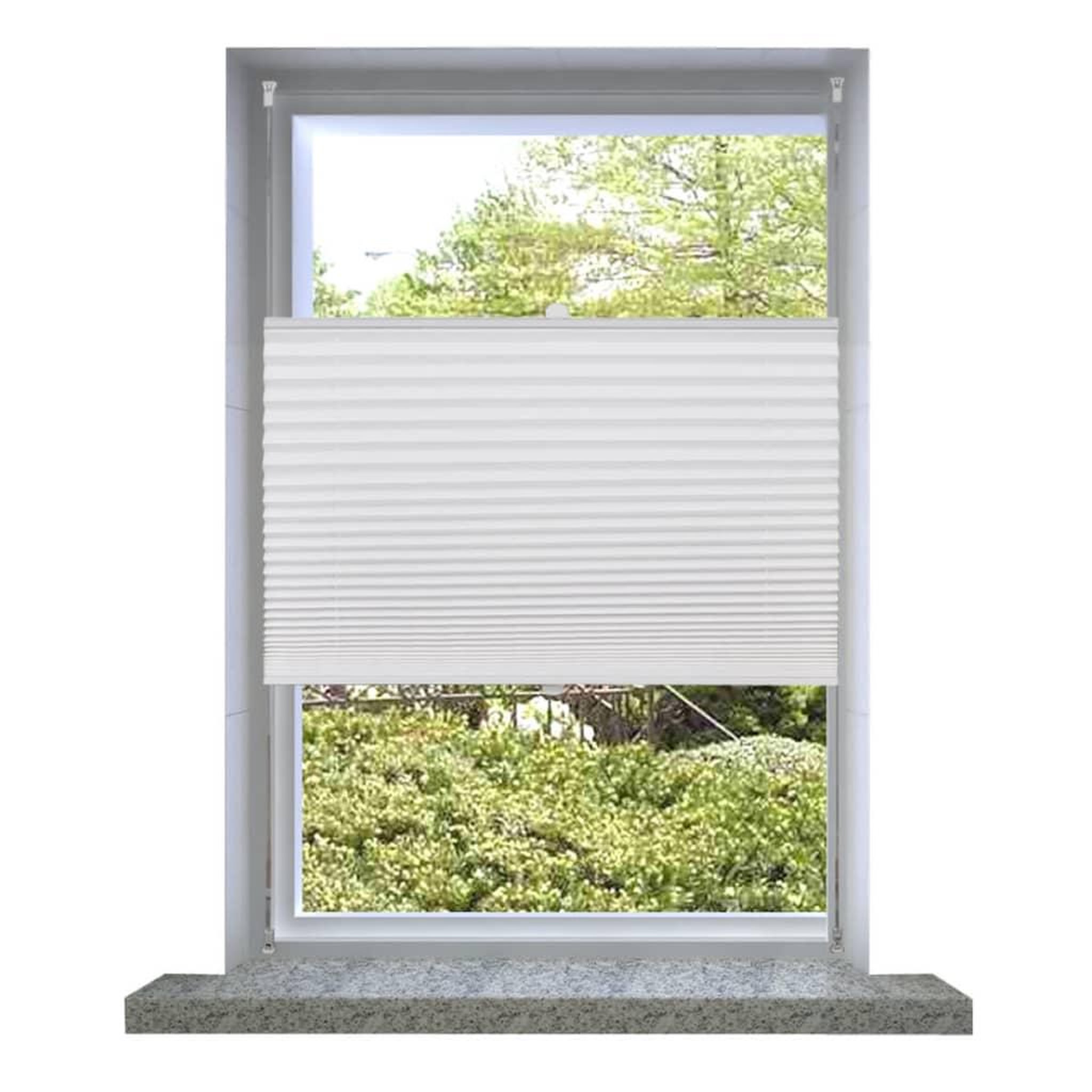 Voir la diapositive 1 : VIDAXL Store plisse 100x125 cm Blanc
