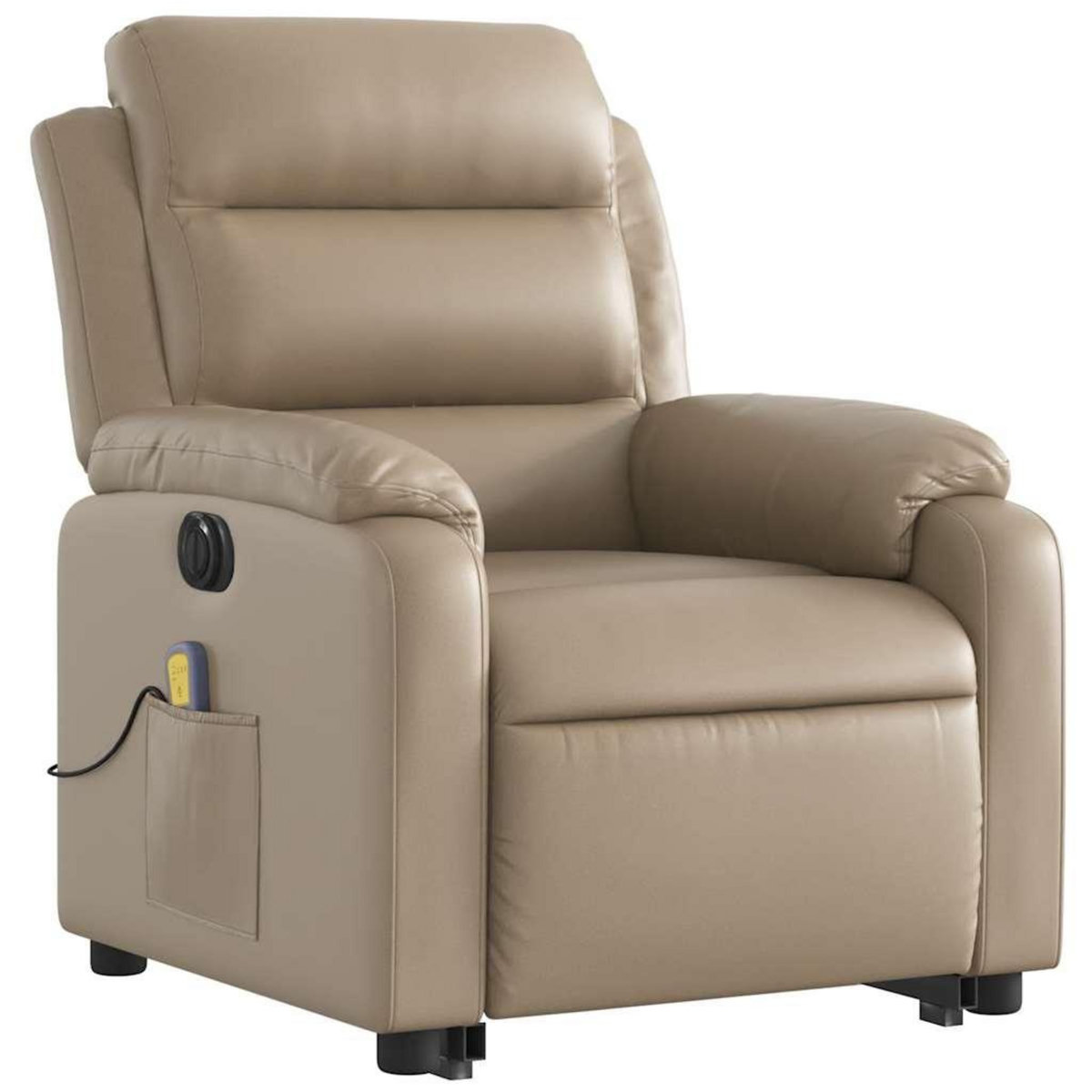 VIDAXL Fauteuil inclinable de massage electrique cappuccino similicuir