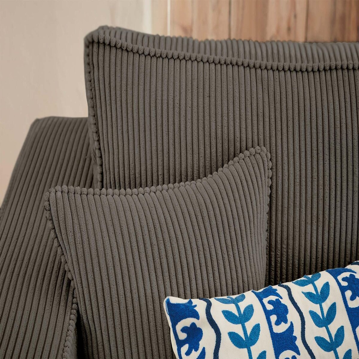 BEST MOBILIER Topaze - canapé d'angle réversible - 4 places - convertible avec coffre - en velours côtelé
