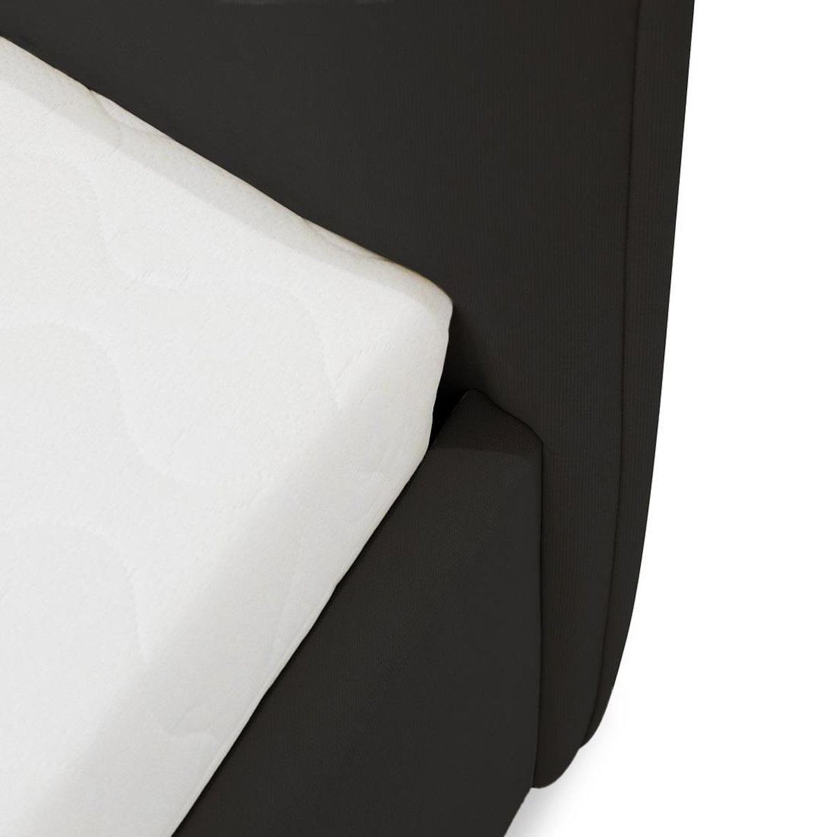 BEST MOBILIER John - lit coffre - 140x200 cm - en velours - sommier inclus