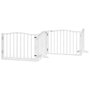 Voir la diapositive 3 : VIDAXL Barriere pour chien porte pliable 6panneaux blanc bois peuplier