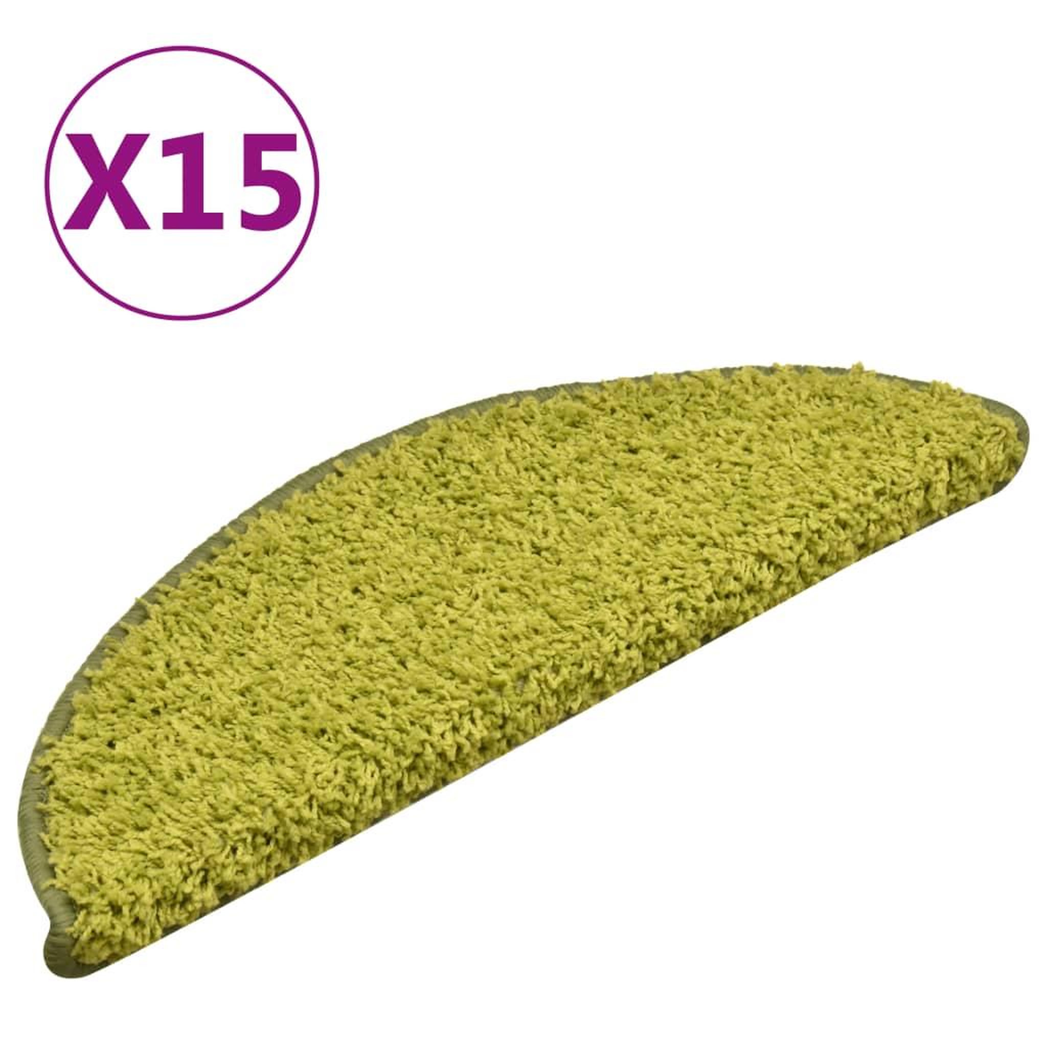Voir la diapositive 2 : VIDAXL Tapis de marches d'escalier 15 pcs Vert 56x17x3 cm
