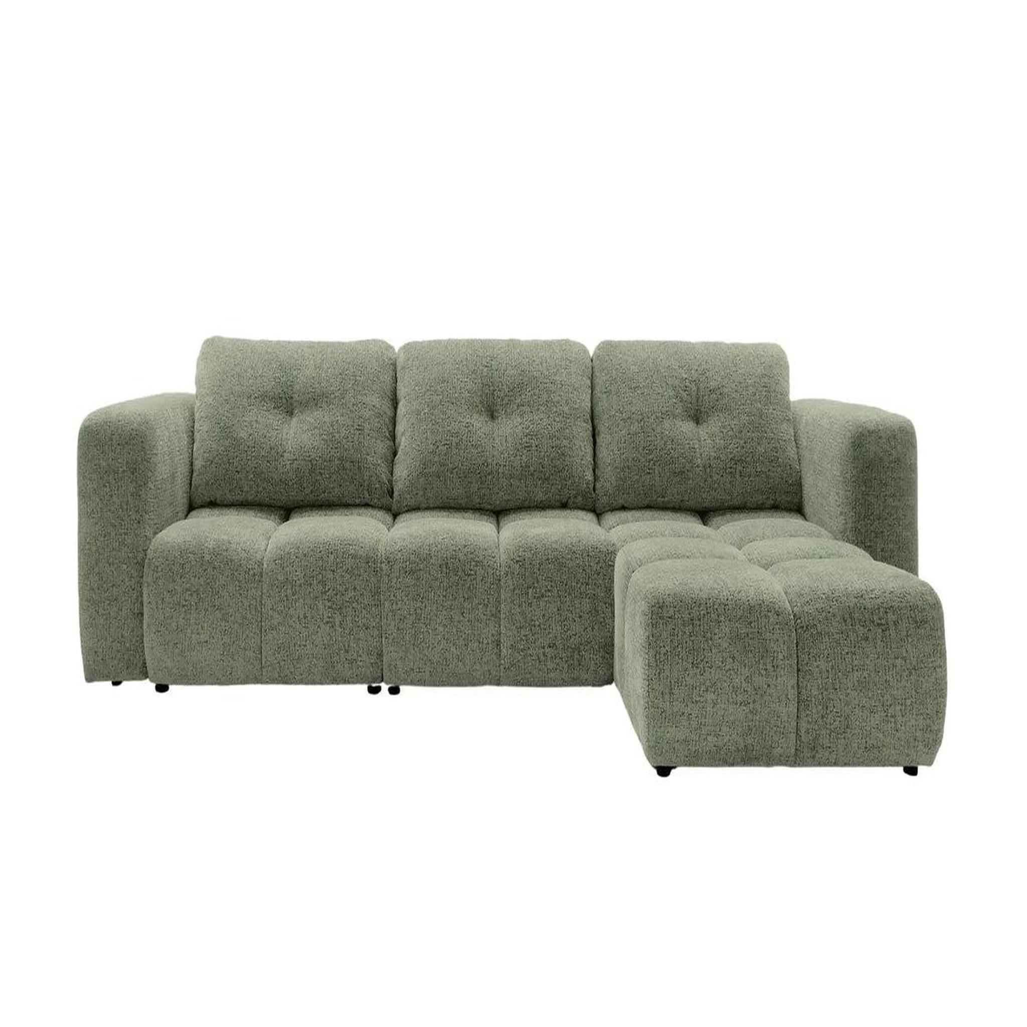 Voir la diapositive 1 : CASANOVA PARIS Romy 4 places - canapé d'angle convertible tissu chenille 4 places