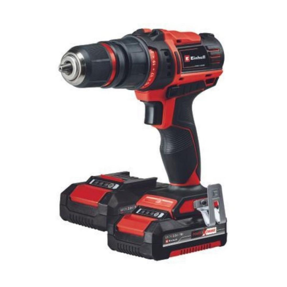 Einhell Perceuse-visseuse sans fil TE-CD 18/45 + 2 batteries 2,0 Ah + 22 accessoires -  couple max. 45 Nm