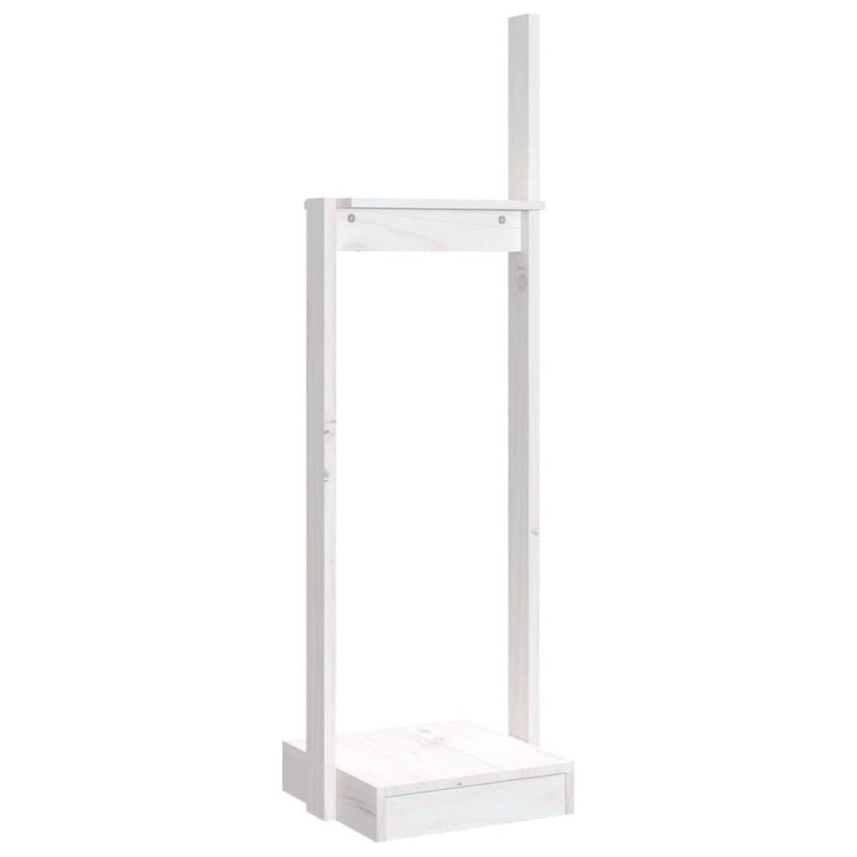 VIDAXL Porte-buches Blanc 33,5x30x110 cm Bois massif de pin