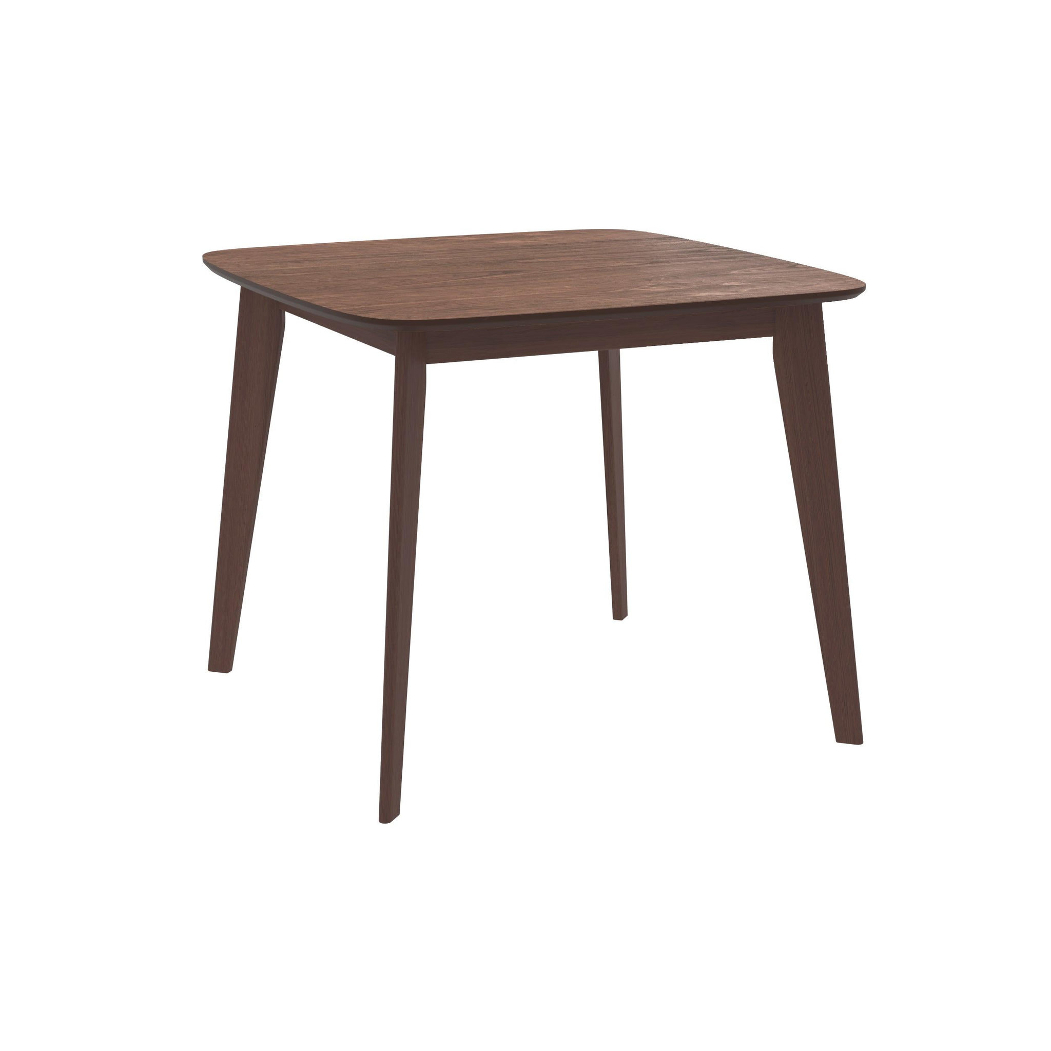 MAISON PAVANE Table carrée 4 personnes en bois foncé finition noyer 90 cm-julio